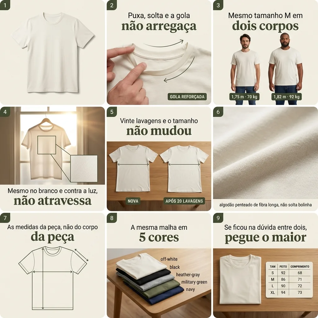 Mosaico feito pelo agente: Camiseta básica