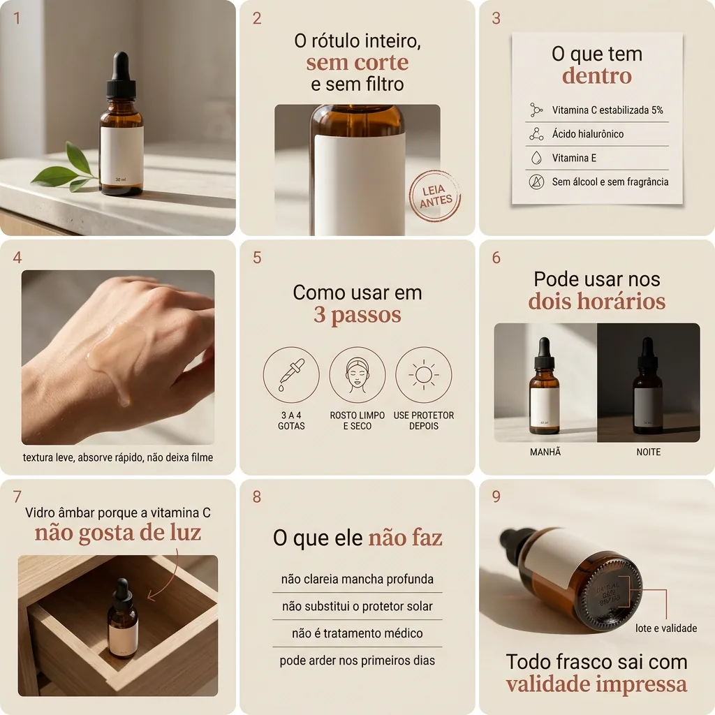 Mosaico feito pelo agente: Sérum facial